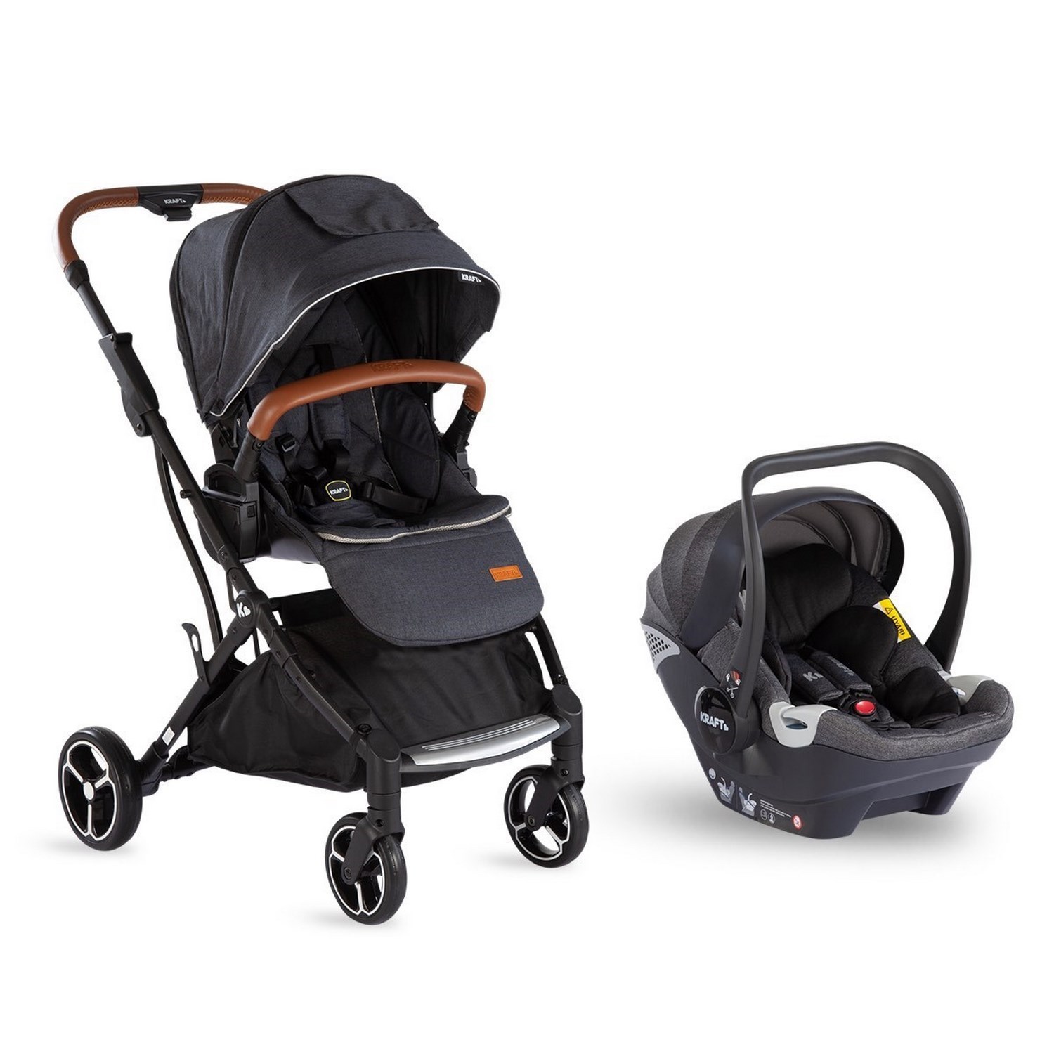 Kraft Lima WB Travel Sistem Bebek Arabası Dark Grey