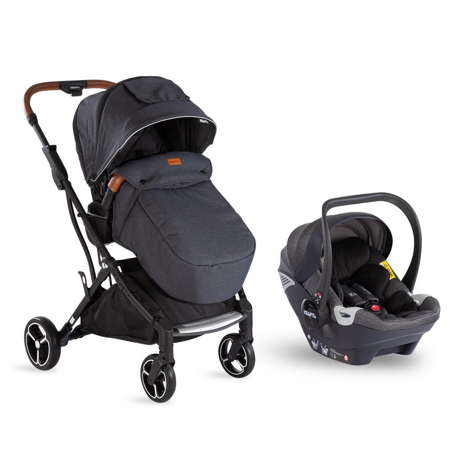 Kraft Lima WB Travel Sistem Bebek Arabası Dark Grey