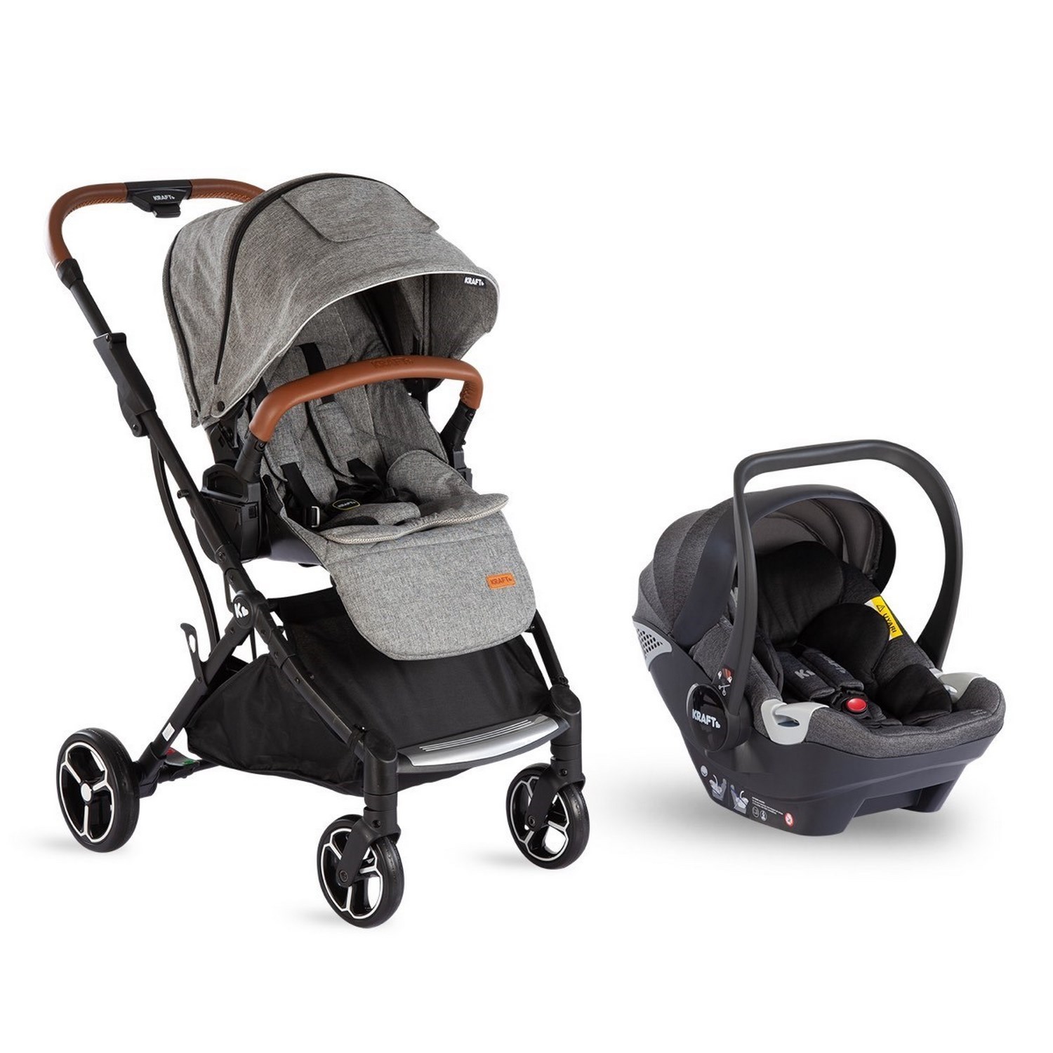 Kraft Lima WB Travel Sistem Bebek Arabası Light Grey