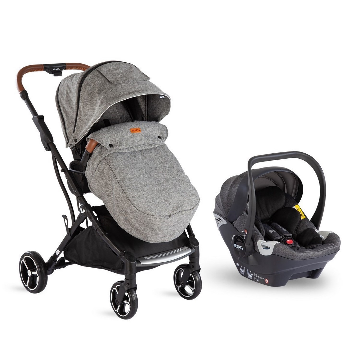 Kraft Lima WB Travel Sistem Bebek Arabası Light Grey