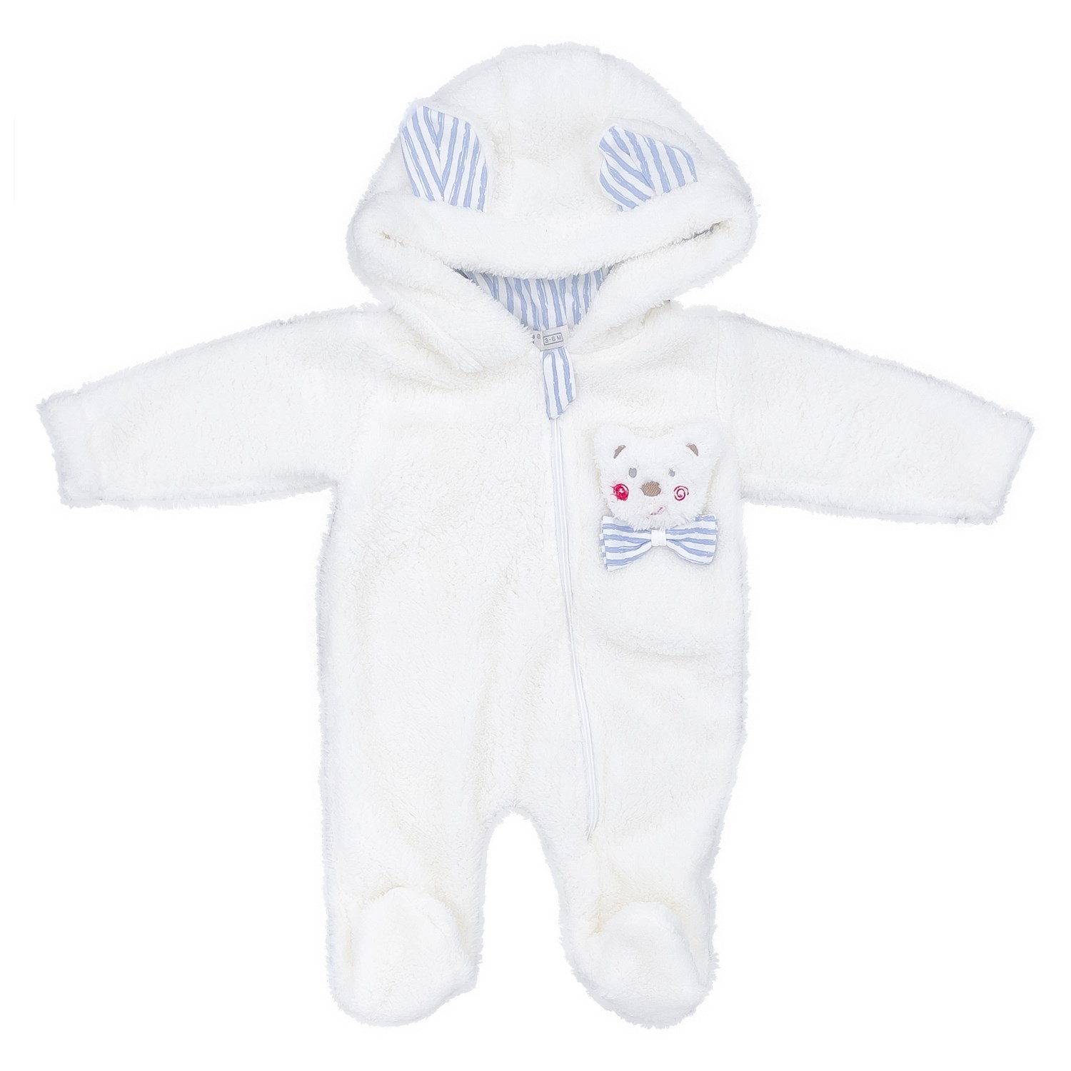 Sebi Bebe Wellsoft Kapşonlu Bebek Tulumu 1022 Ekru