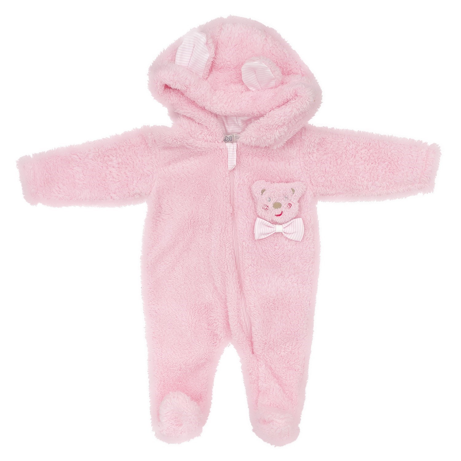 Sebi Bebe Wellsoft Kapşonlu Bebek Tulumu 1022 Pembe