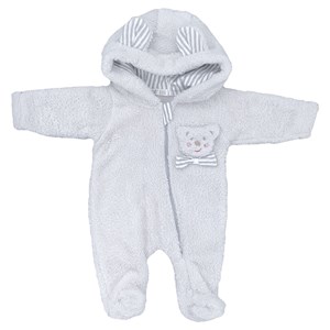 Sebi Bebe Wellsoft Kapşonlu Bebek Tulumu 1022 Gri