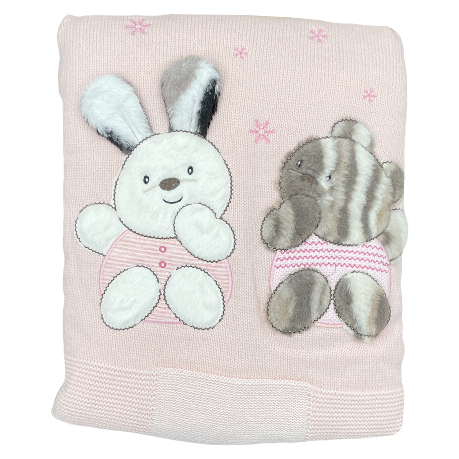 Mini Damla Triko Velsoftlu Bebek Battaniyesi 95x83 Cm 44754 Pembe