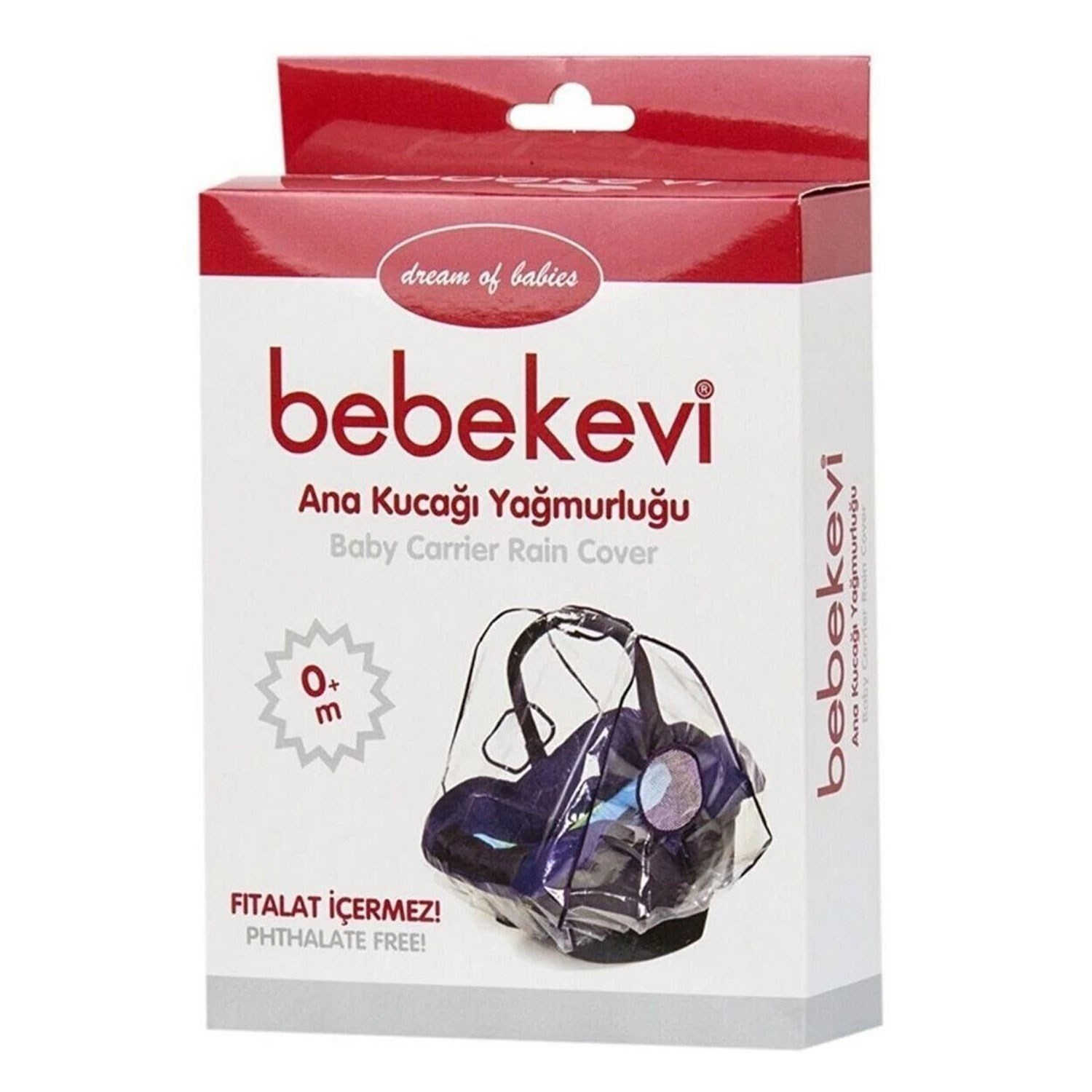 Bebekevi Ana Kucağı Yağmurluğu 804 Kırmızı