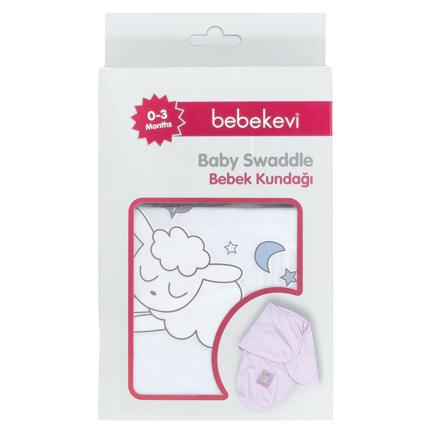 Bebekevi Bebek Kundağı 0-3 Ay 60x55 Cm 849 Beyaz