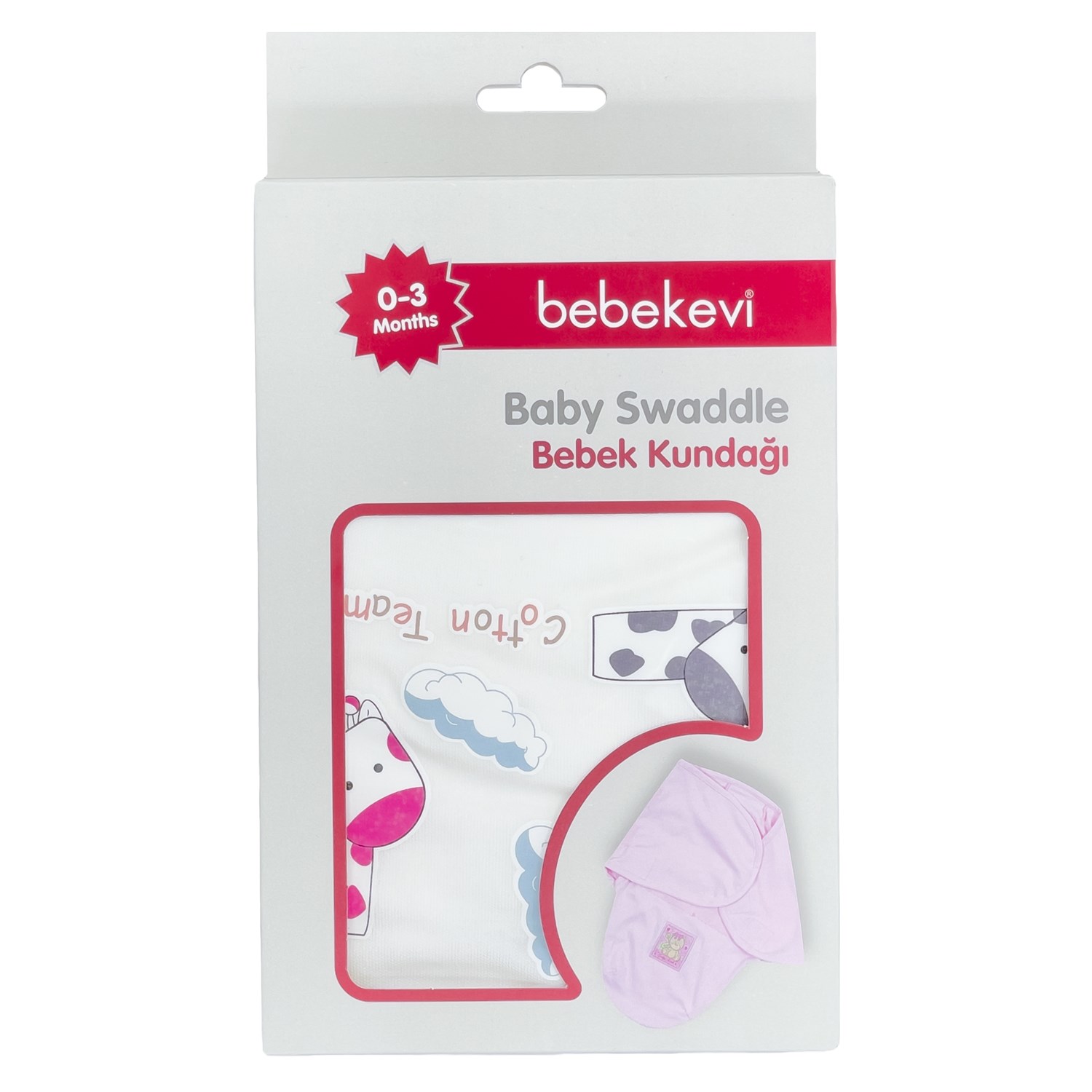Bebekevi Bebek Kundağı 0-3 Ay 60x55 Cm 849 Ekru-Mavi