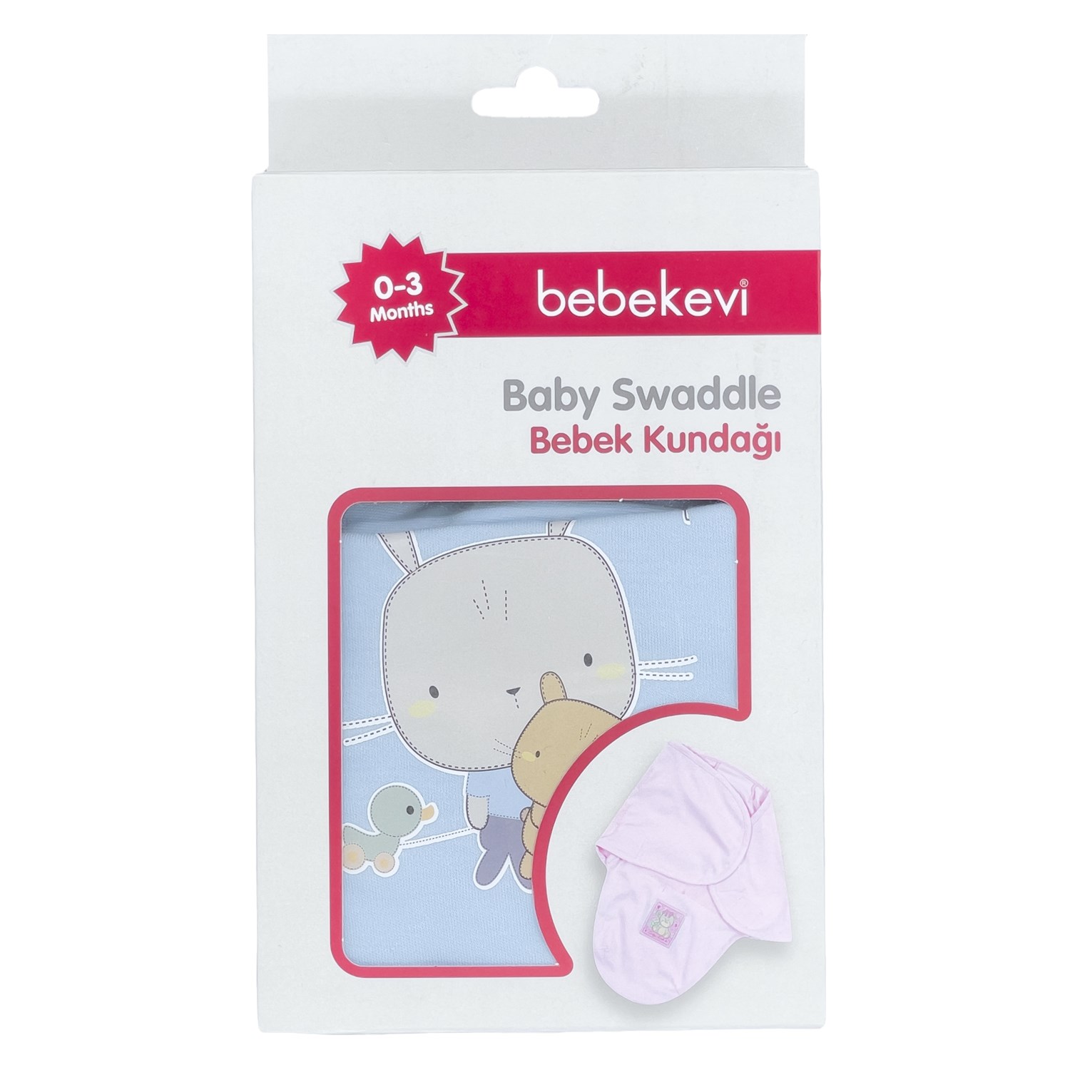 Bebekevi Bebek Kundağı 0-3 Ay 60x55 Cm 849 Mavi-Bej