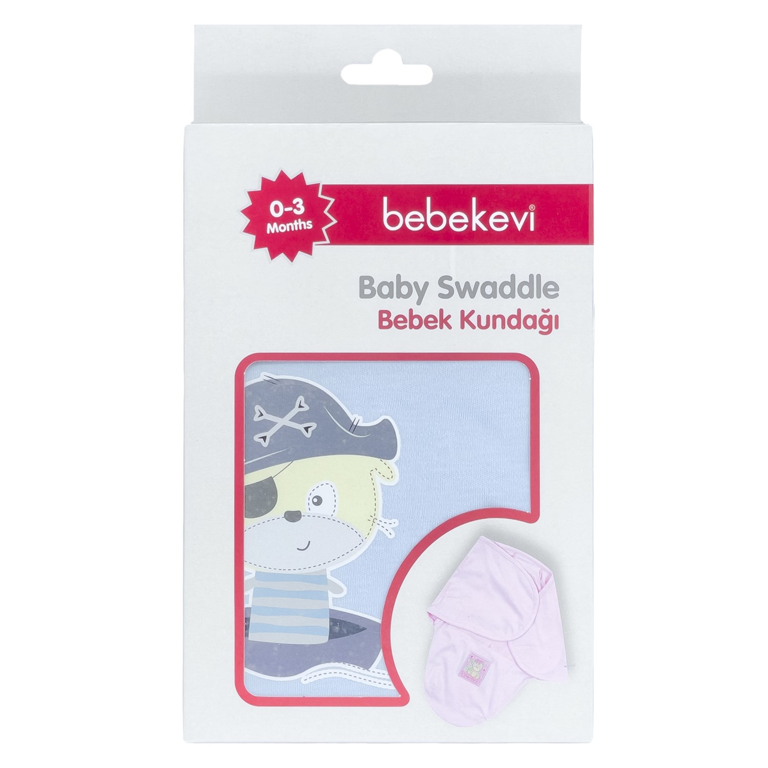 Bebekevi Bebek Kundağı 0-3 Ay 60x55 Cm 849 Mavi-Koyu Gri
