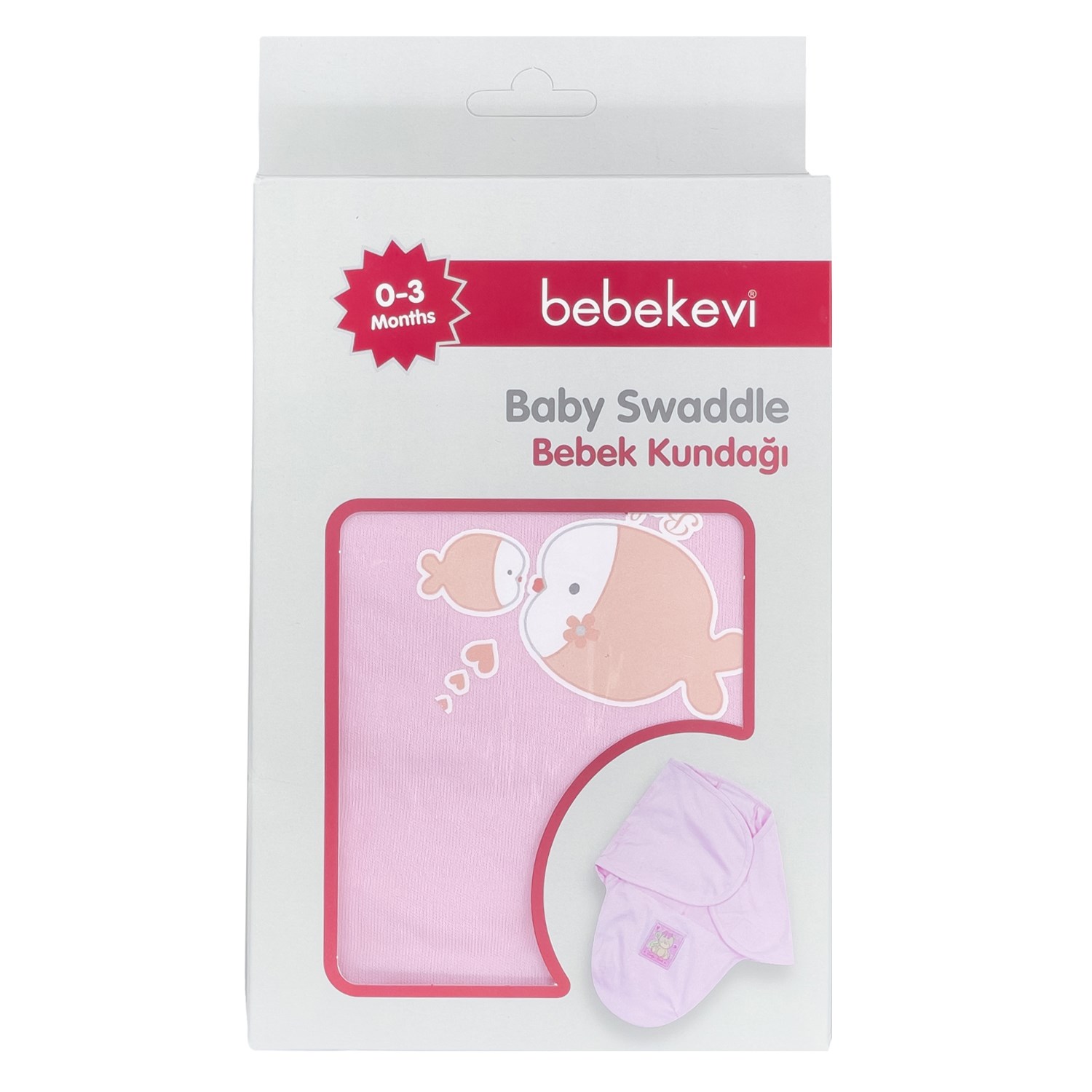 Bebekevi Bebek Kundağı 0-3 Ay 60x55 Cm 849 Pembe-Somon