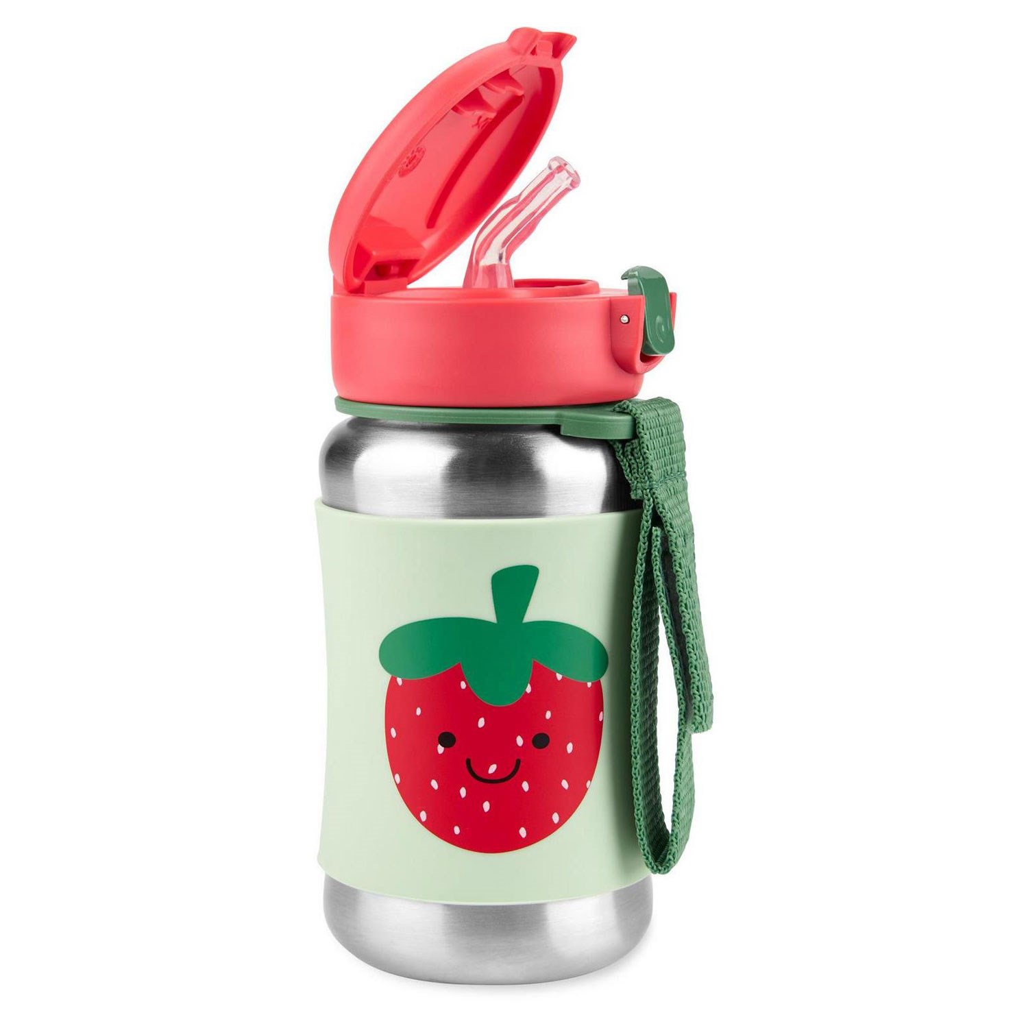 Skip Hop Pipetli Paslanmaz Çelik Suluk 350 Ml 12+ Ay Kırmızı