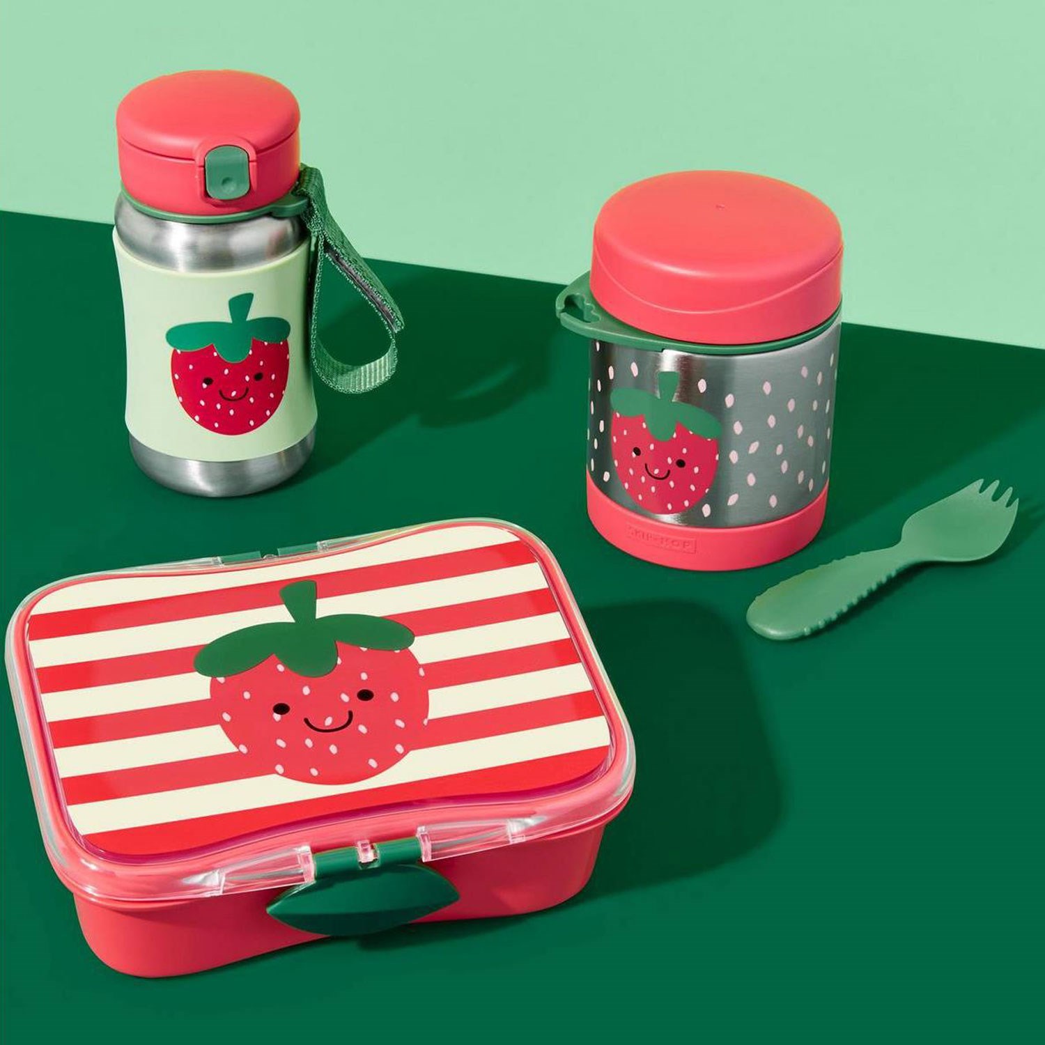 Skip Hop Pipetli Paslanmaz Çelik Suluk 350 Ml 12+ Ay Kırmızı
