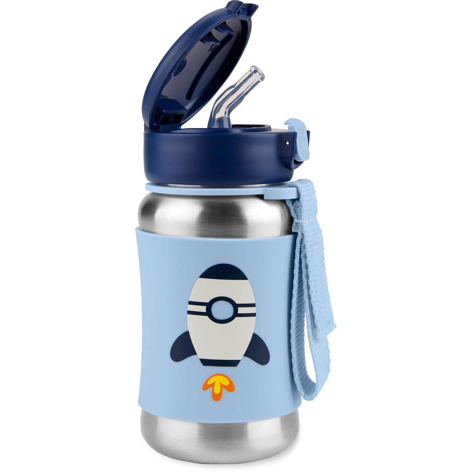 Skip Hop Pipetli Paslanmaz Çelik Suluk 350 Ml 12+ Ay Lacivert