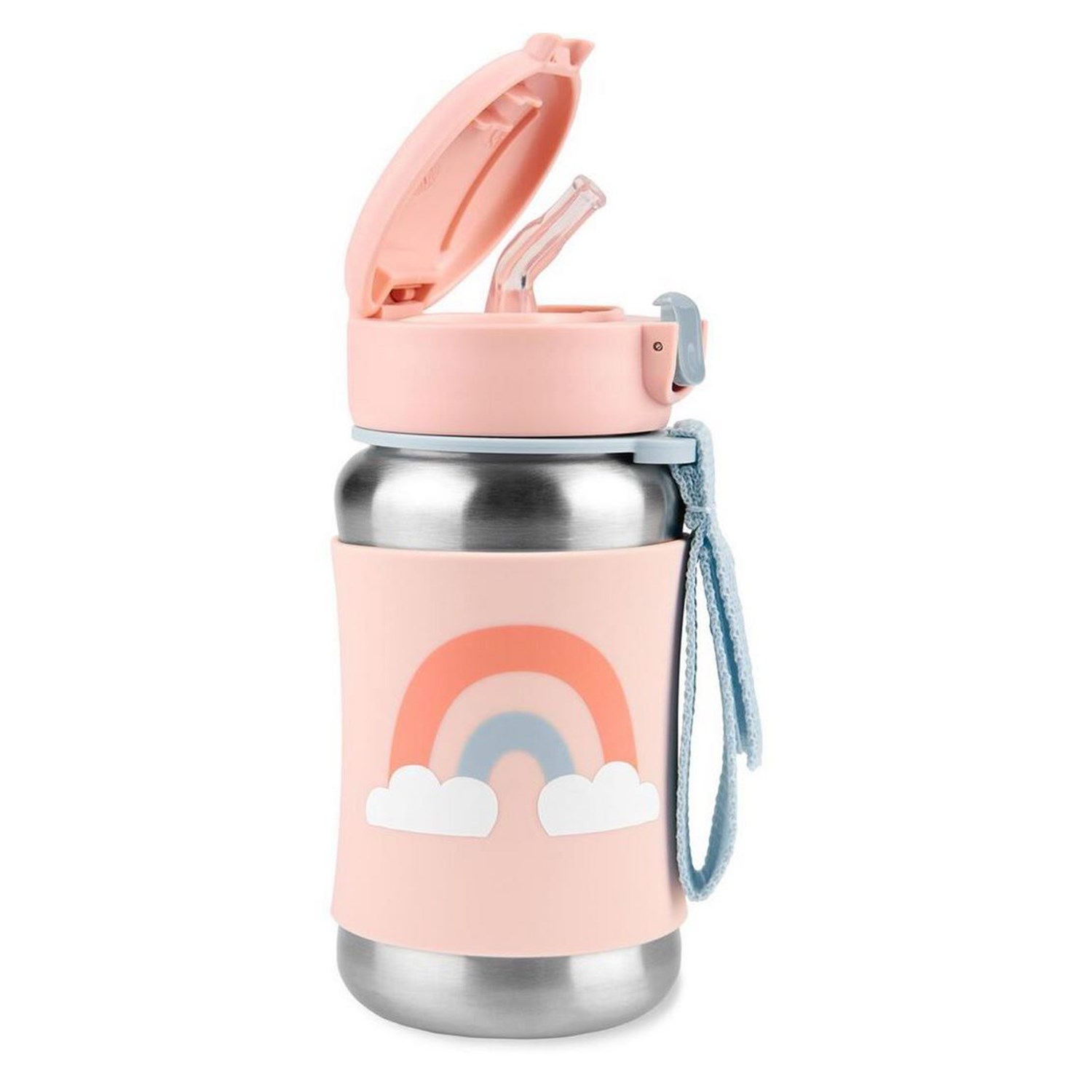 Skip Hop Pipetli Paslanmaz Çelik Suluk 350 Ml 12+ Ay Rainbow