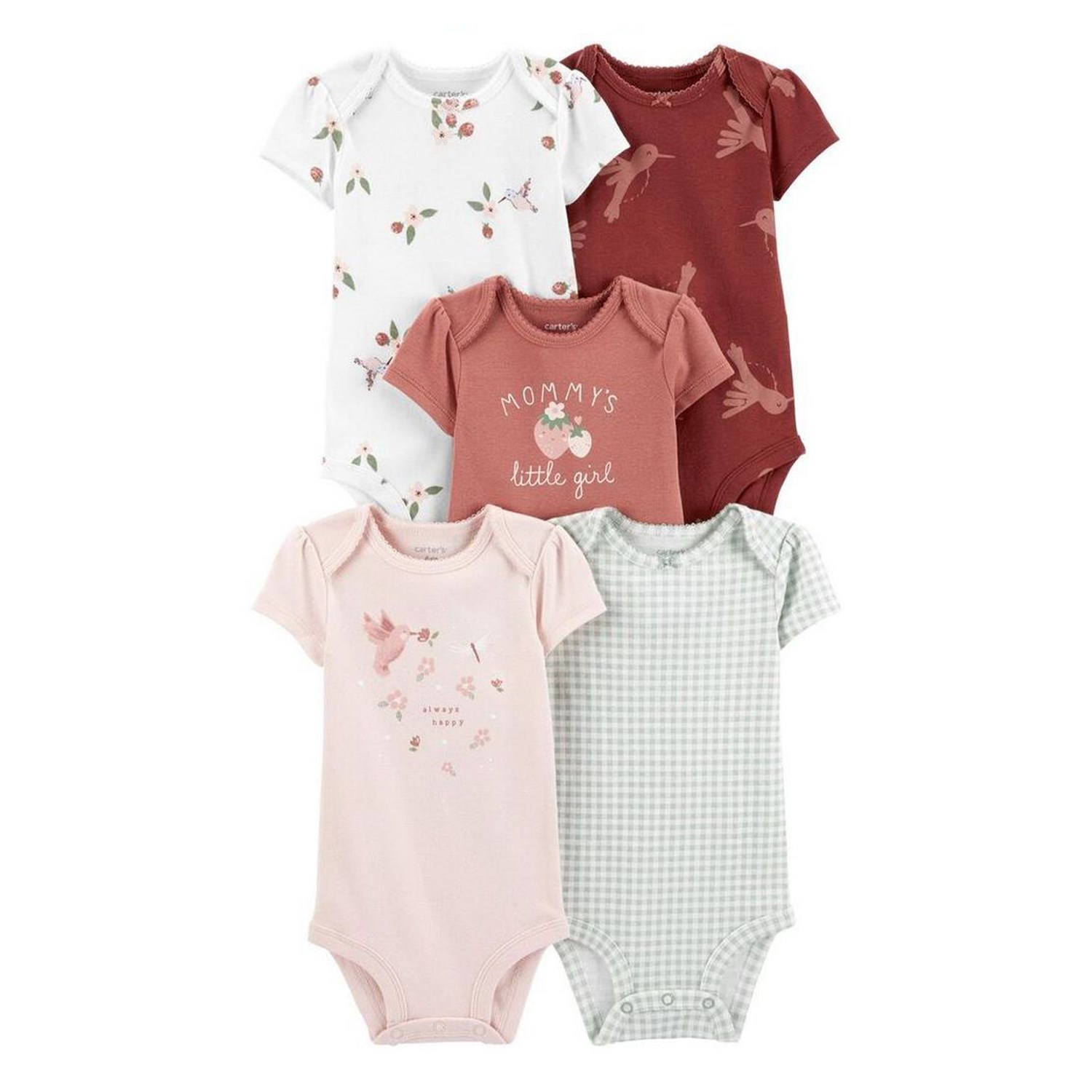 Carter's 5'li Bebek Body Set 1N680510 Çok Renkli