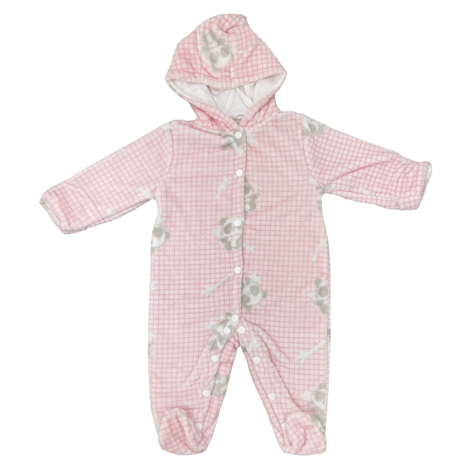 Bibaby Clever Panda Bebek Tulumu 60574 Pembe