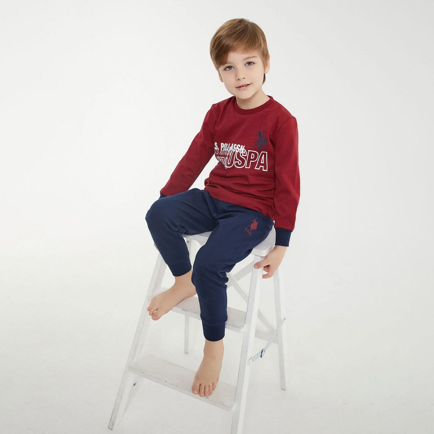 U.S. Polo Assn Erkek Çocuk 2'li Takım US1162-4 Bordo