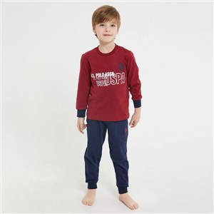 U.S. Polo Assn Erkek Çocuk 2'li Takım US1162-4 Bordo