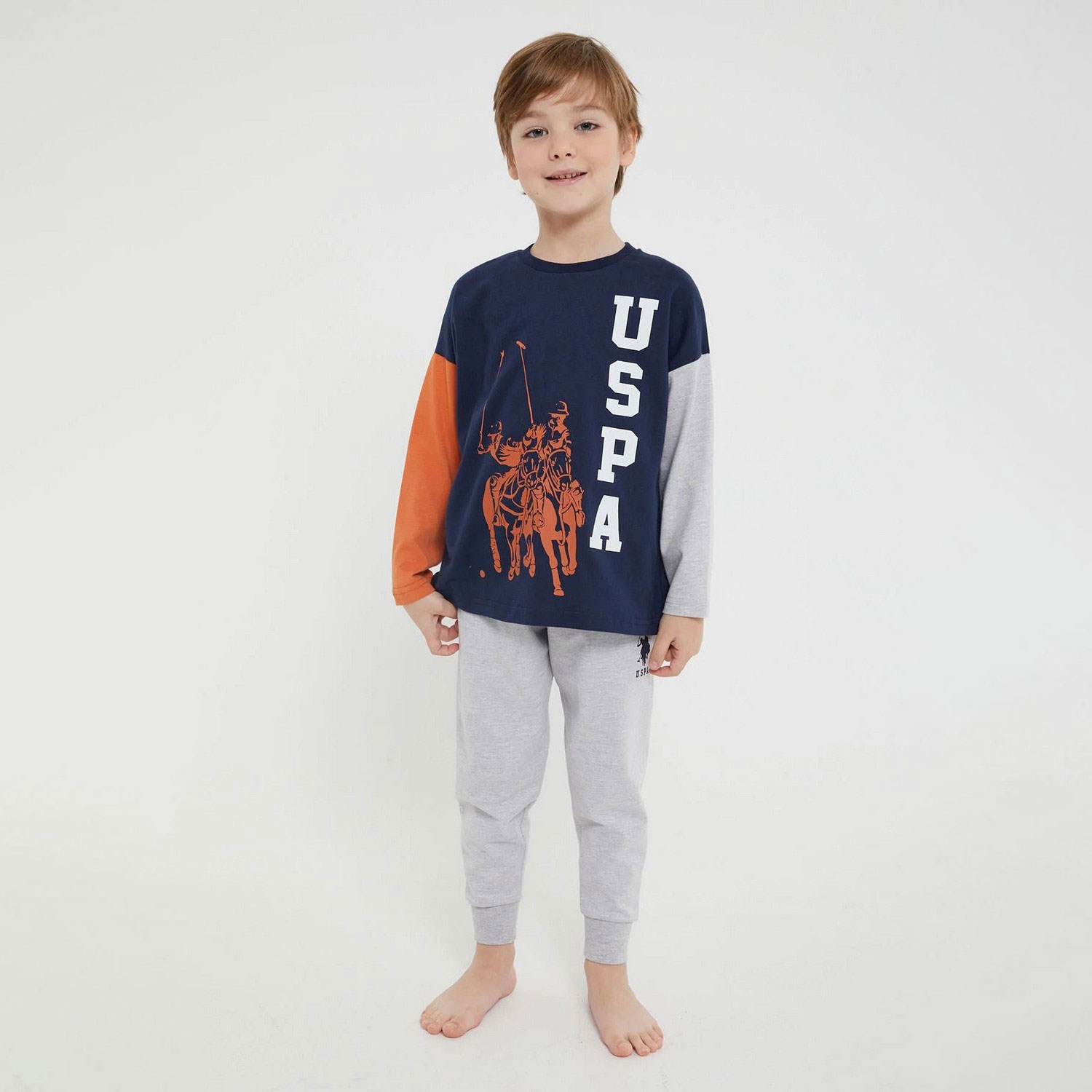 U.S. Polo Assn Kız Çocuk 2'li Takım US1123-4 Lacivert