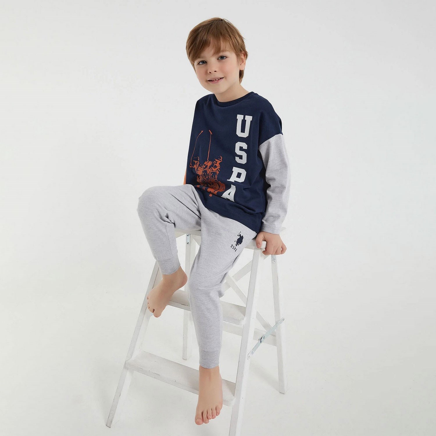 U.S. Polo Assn Kız Çocuk 2'li Takım US1123-4 Lacivert