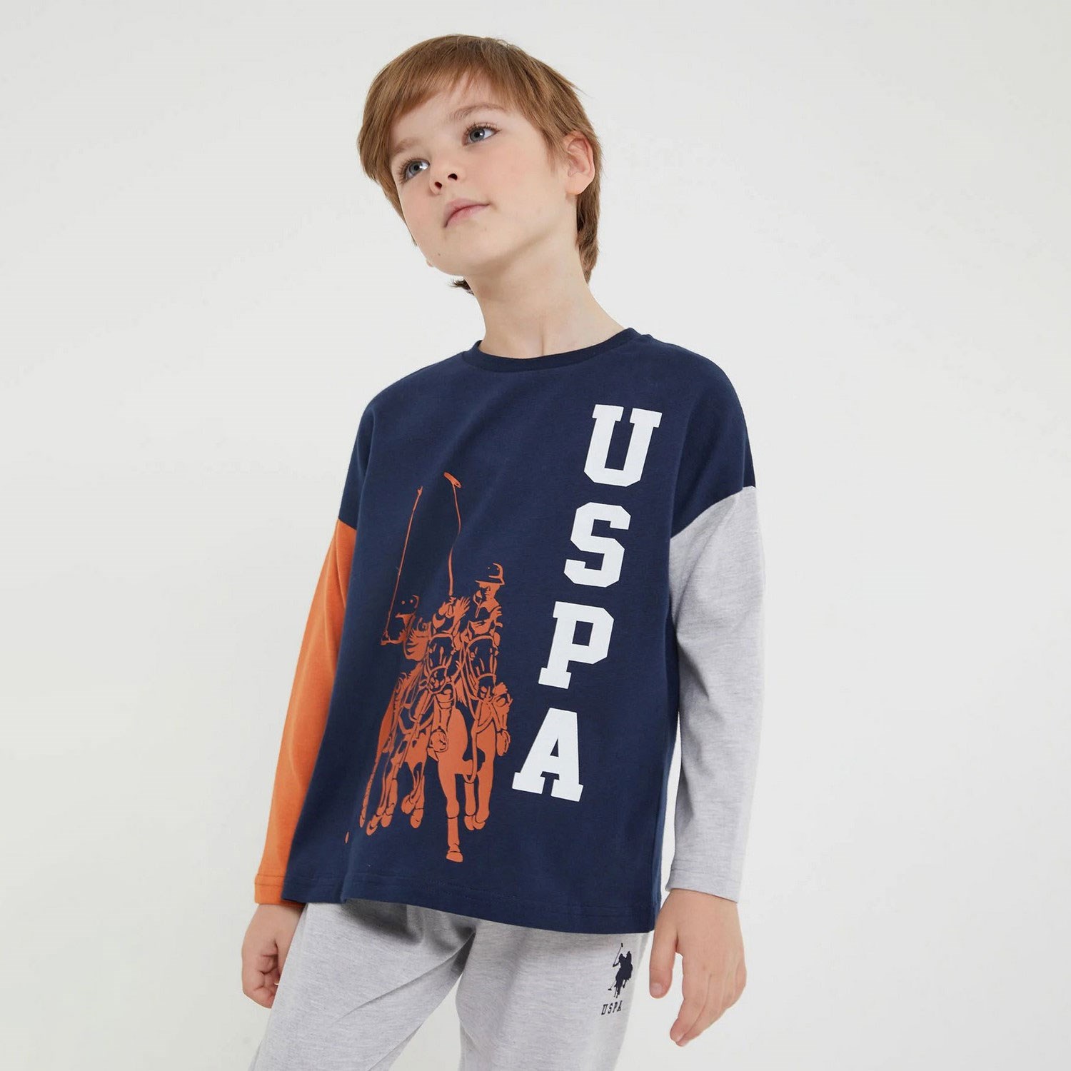 U.S. Polo Assn Kız Çocuk 2'li Takım US1123-4 Lacivert