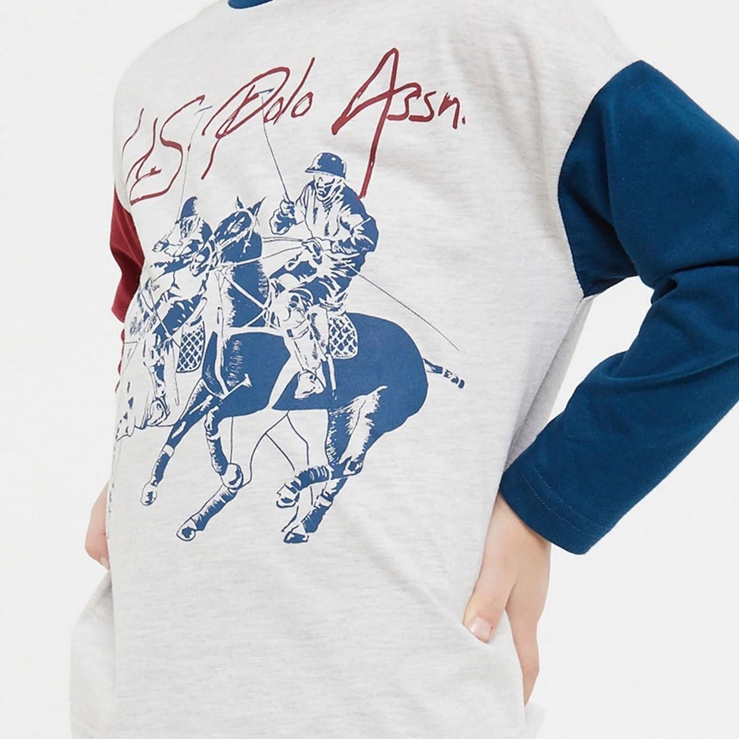 U.S. Polo Assn Erkek Çocuk 2'li Takım US1145-4 Bej Melanj