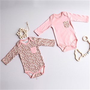 Tiffany Baby Leopar 2'li Bebek Body 1011 Somon