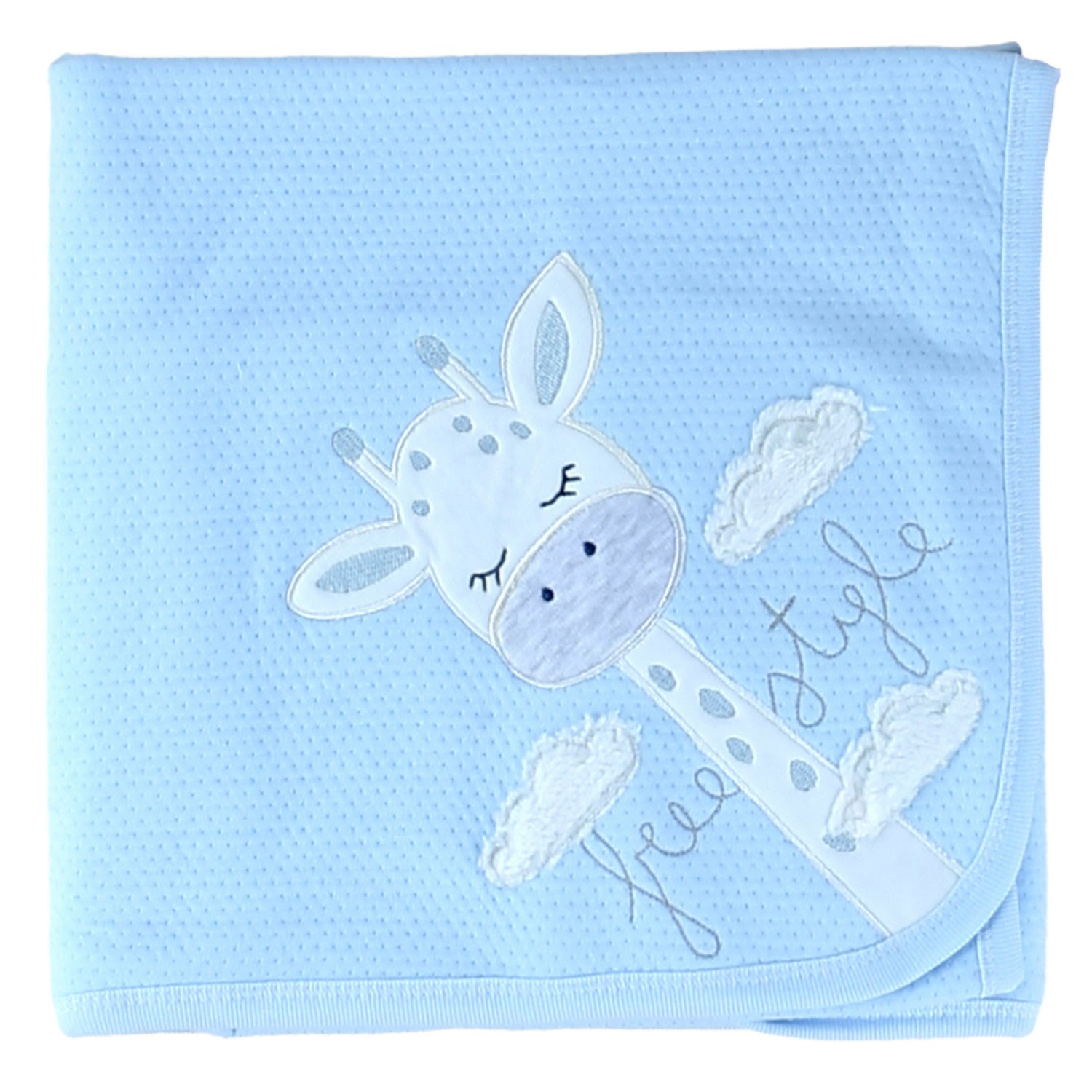 Gaye Bebe Bebek Battaniyesi 80x85 Cm 3534 Mavi