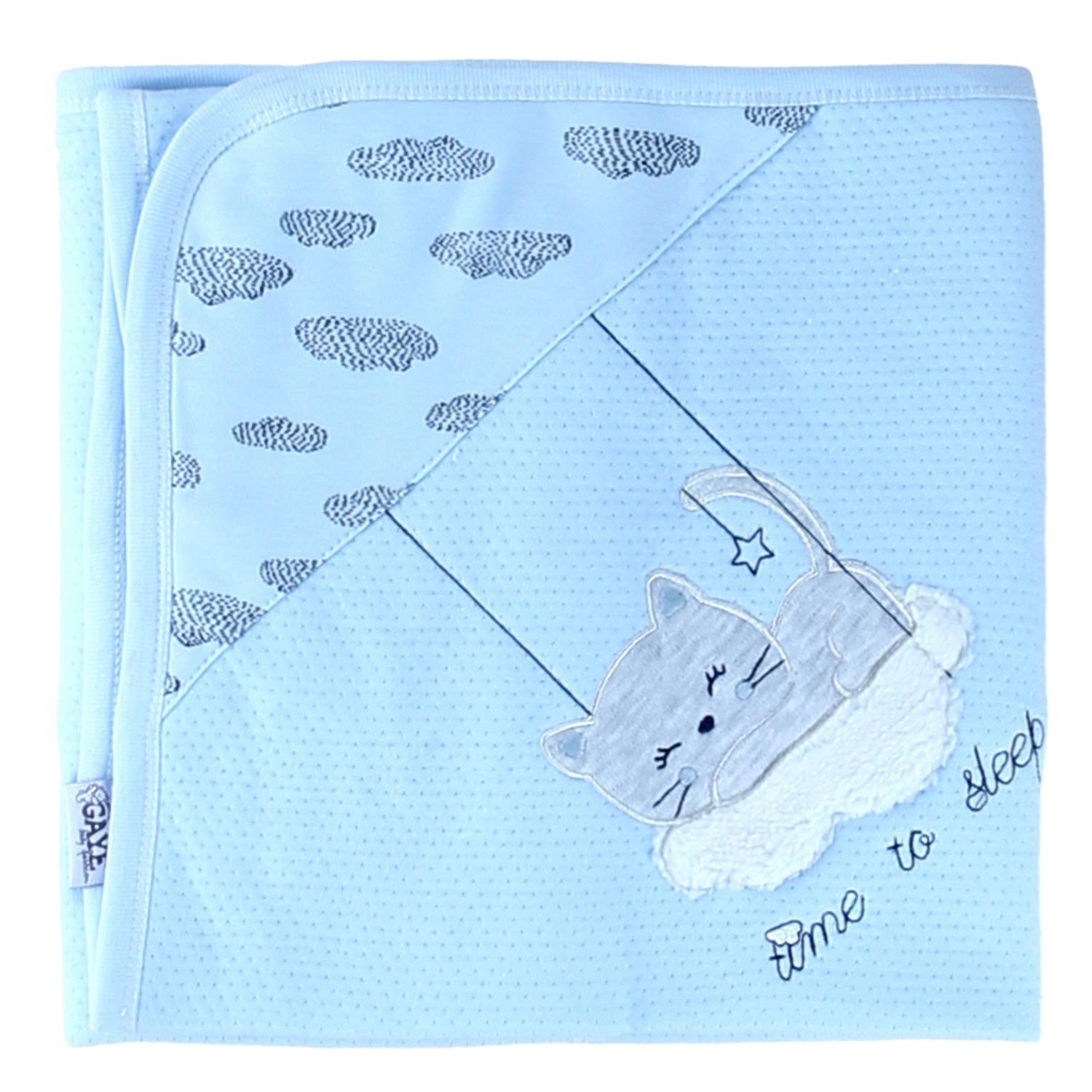 Gaye Bebe Bebek Battaniyesi 80x85 Cm 3535 Mavi