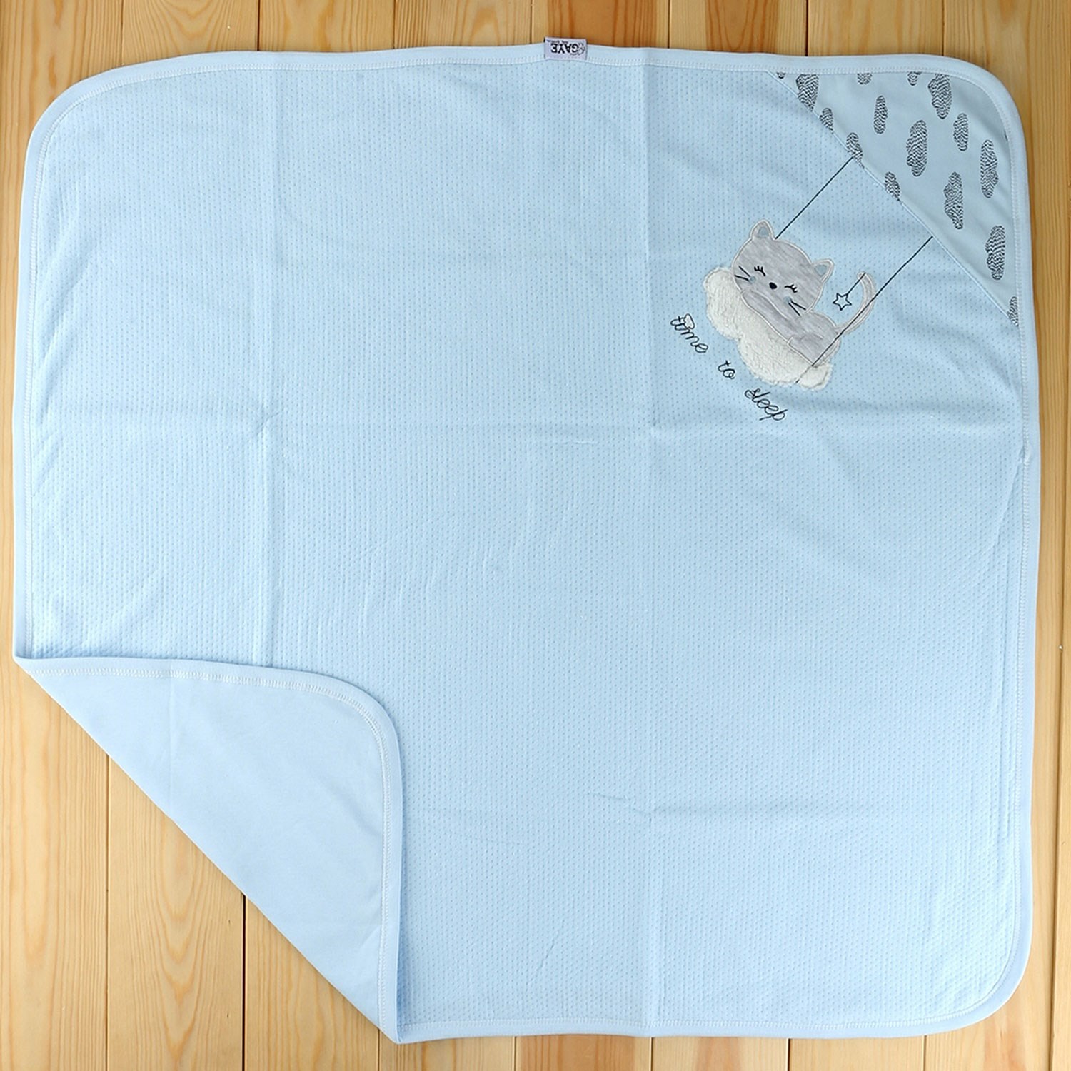 Gaye Bebe Bebek Battaniyesi 80x85 Cm 3535 Mavi