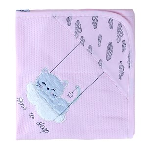 Gaye Bebe Bebek Battaniyesi 80x85 Cm 3535 Pembe
