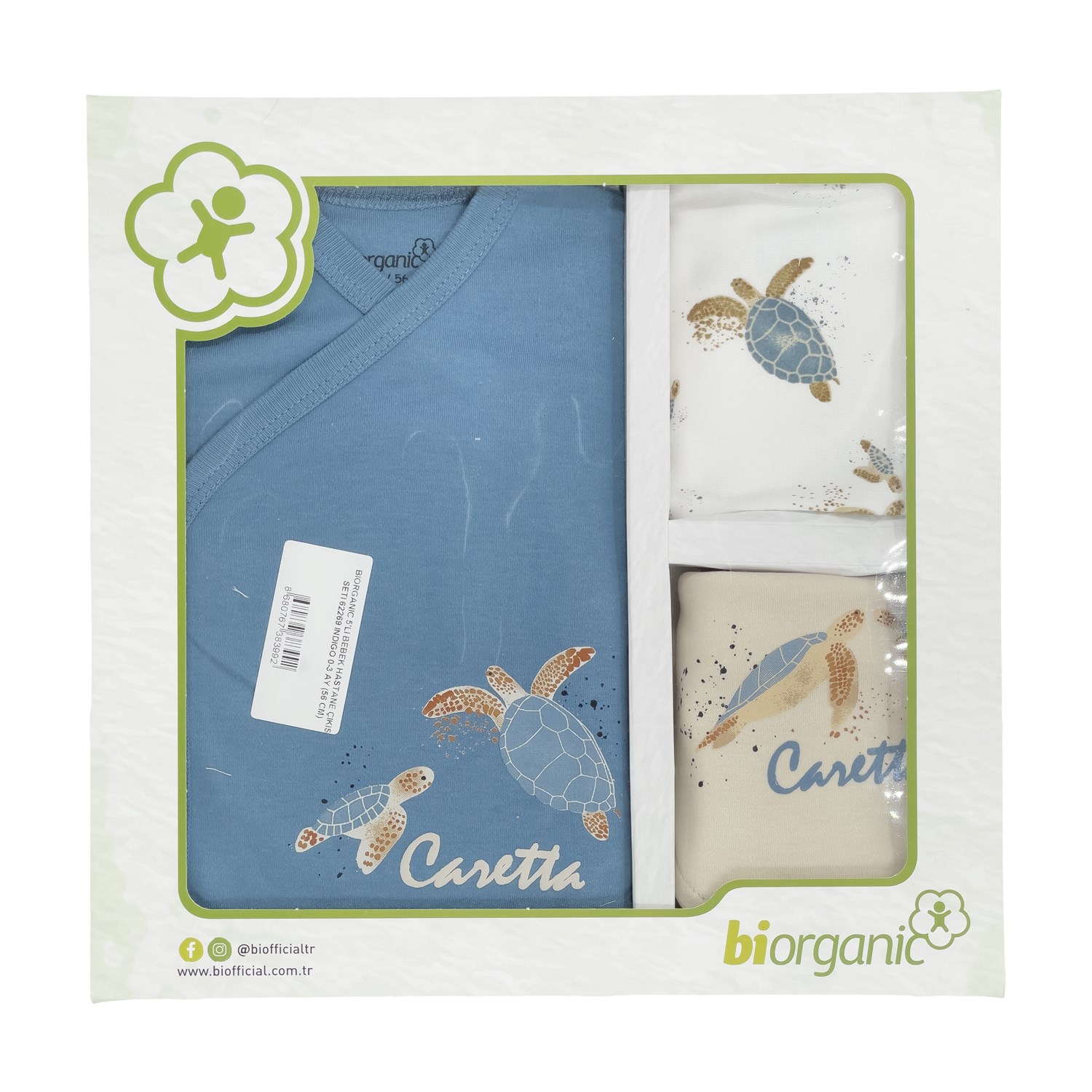 Biorganic 5'li Bebek Hastane Çıkış Seti 62269 İndigo