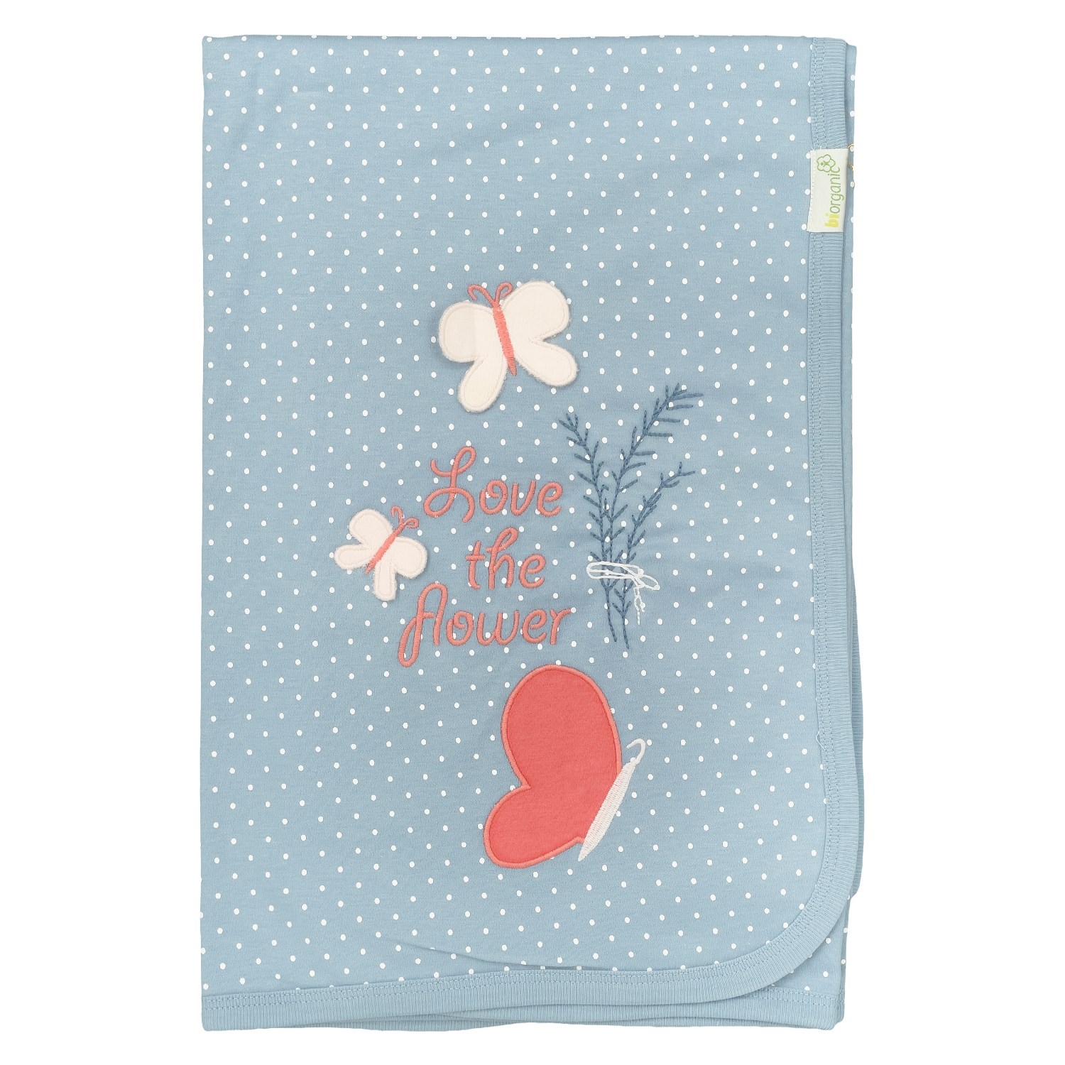 Biorganic Wild Flowers Bebek Battaniyesi 64585 Mavi