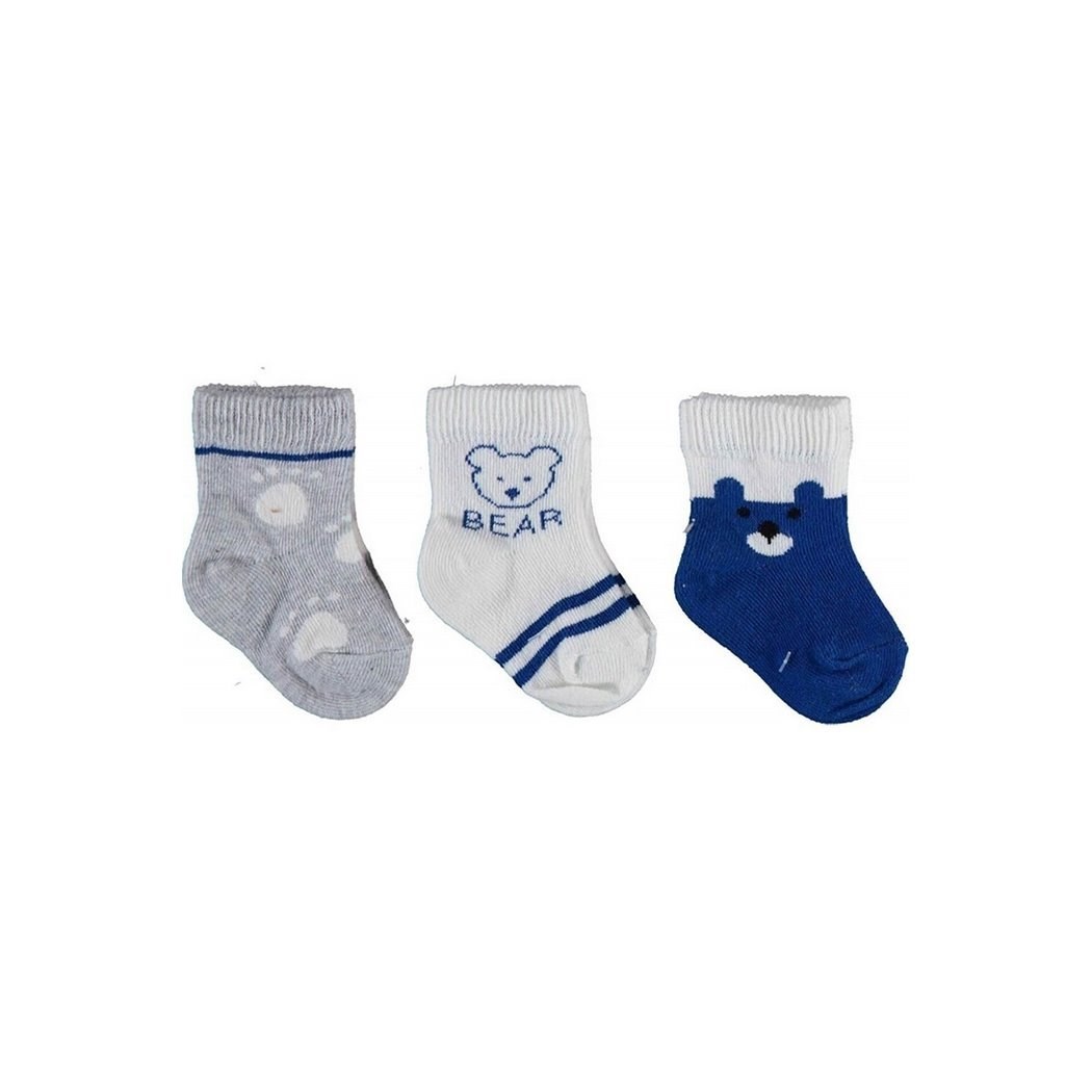 Biorganic Bear 3'lü Bebek Çorabı 68407 Saks