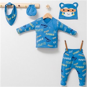 Tongs Baby Lions Bebek Zıbın Seti 4426 Mavi