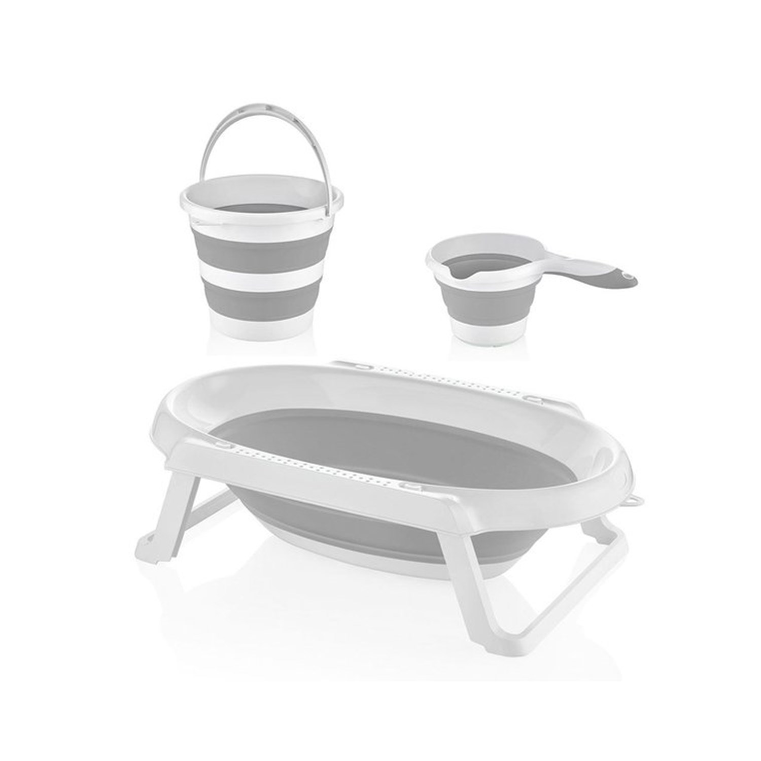 Babyjem Katlanır 3'lü Banyo Set 765 Gri