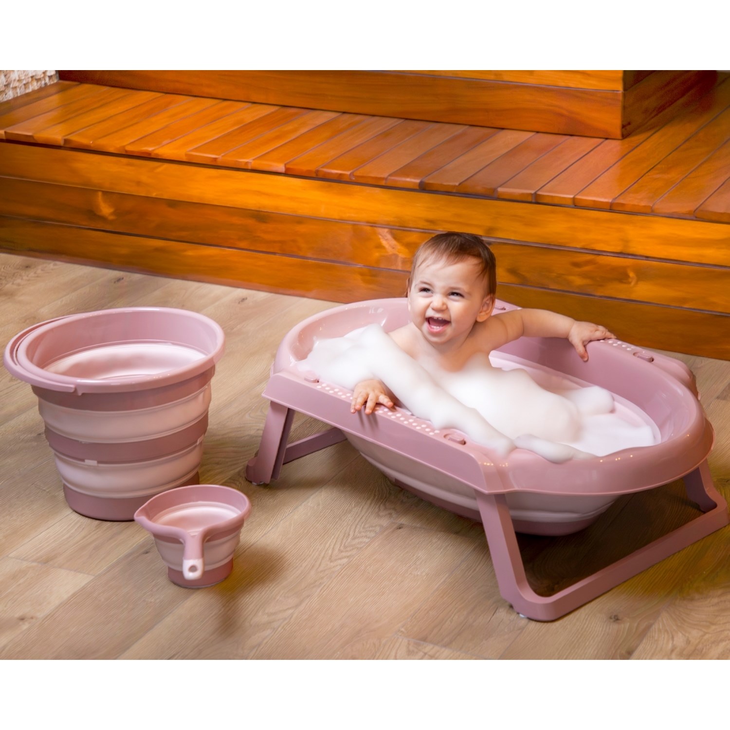 Babyjem Katlanır 3'lü Banyo Set 765 Somon