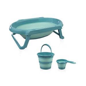 Babyjem Katlanır 3'lü Banyo Set 765 Turkuaz