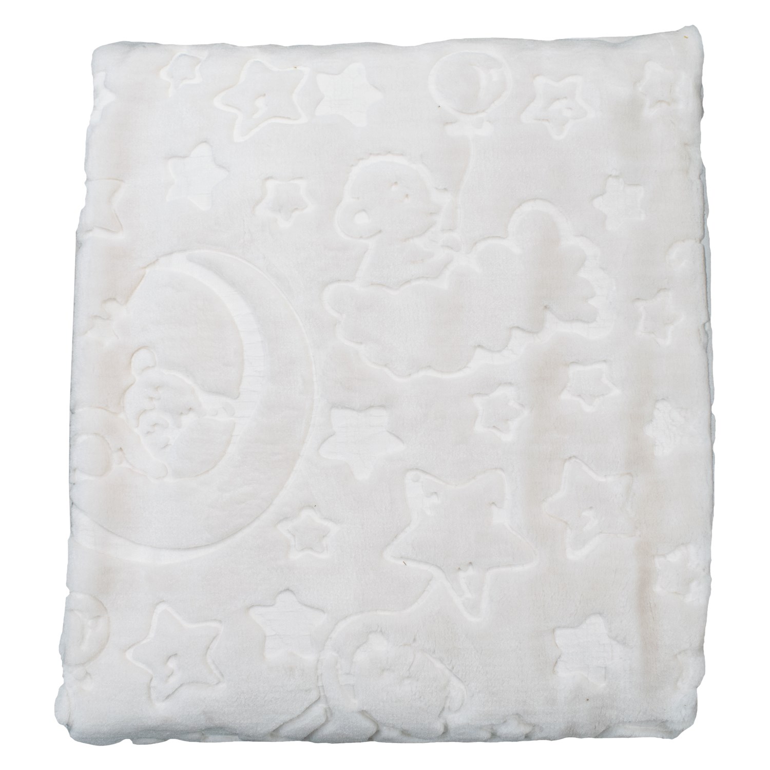 Sebi Bebe Peluş Bebek Battaniyesi 100x120 Cm Ekru