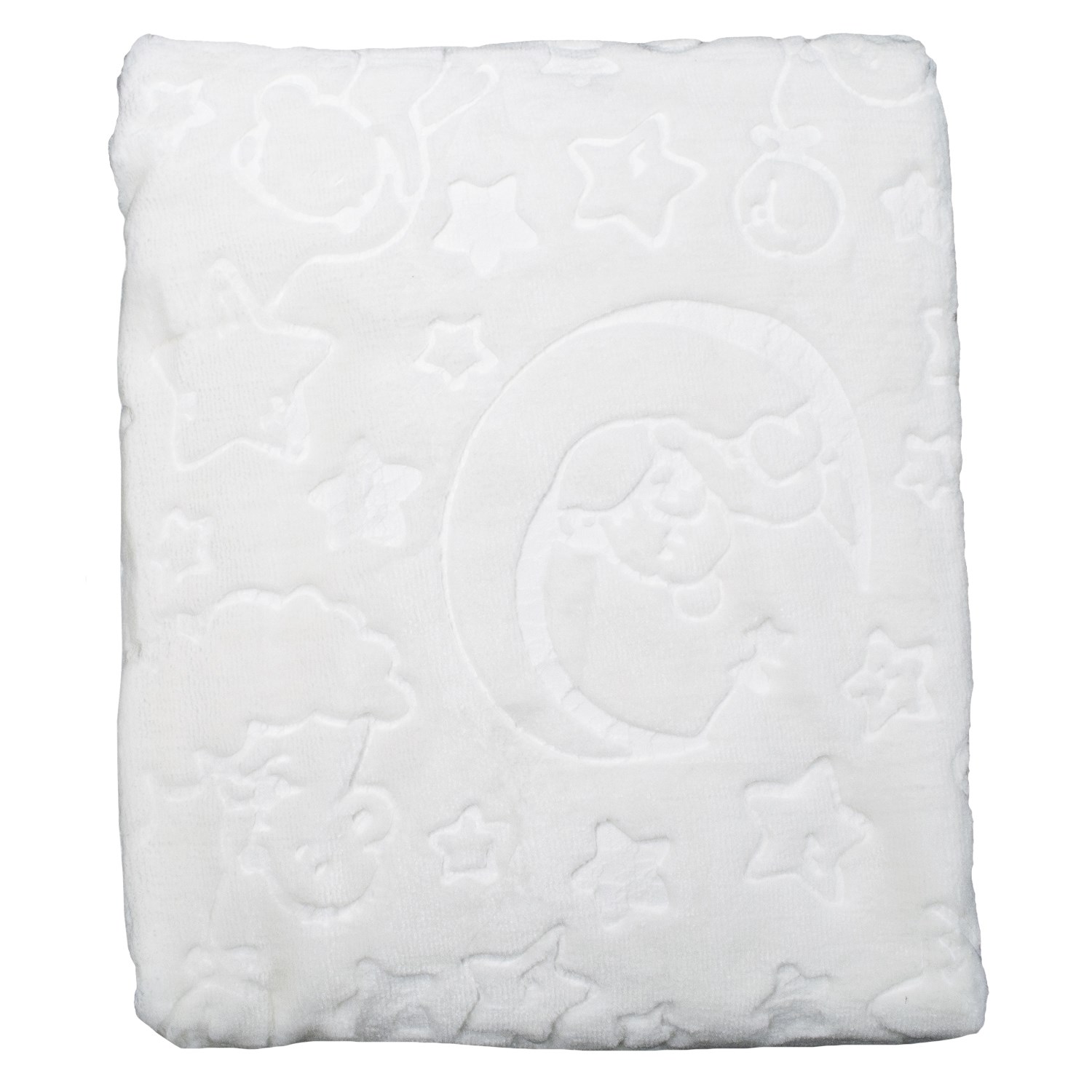Sebi Bebe Peluş Bebek Battaniyesi 100x120 Cm Krem