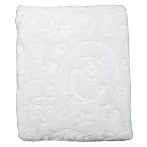 Sebi Bebe Peluş Bebek Battaniyesi 100x120 Cm Krem