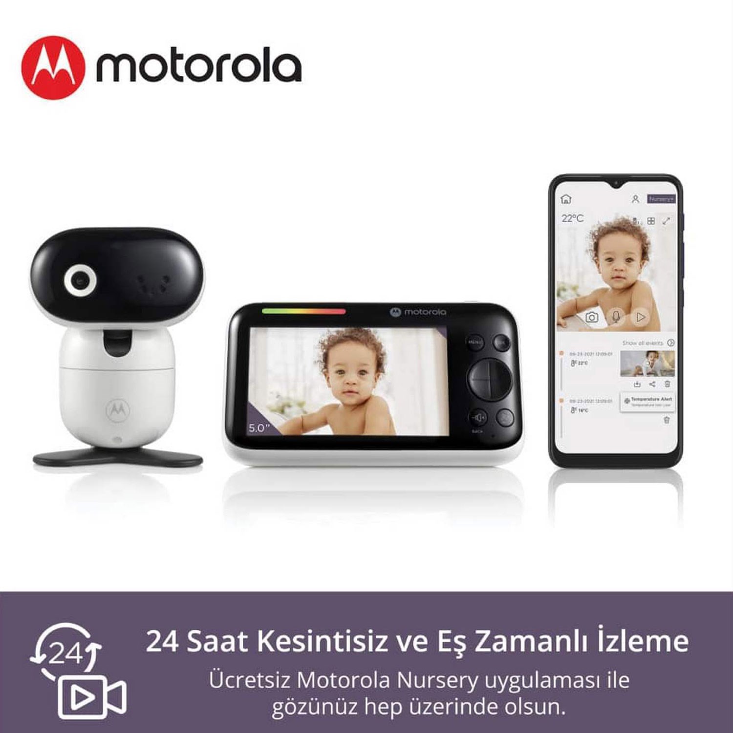Motorola PİP1510 FHD Wifi Connect 5 Inc Lcd Bebek Kamerası 