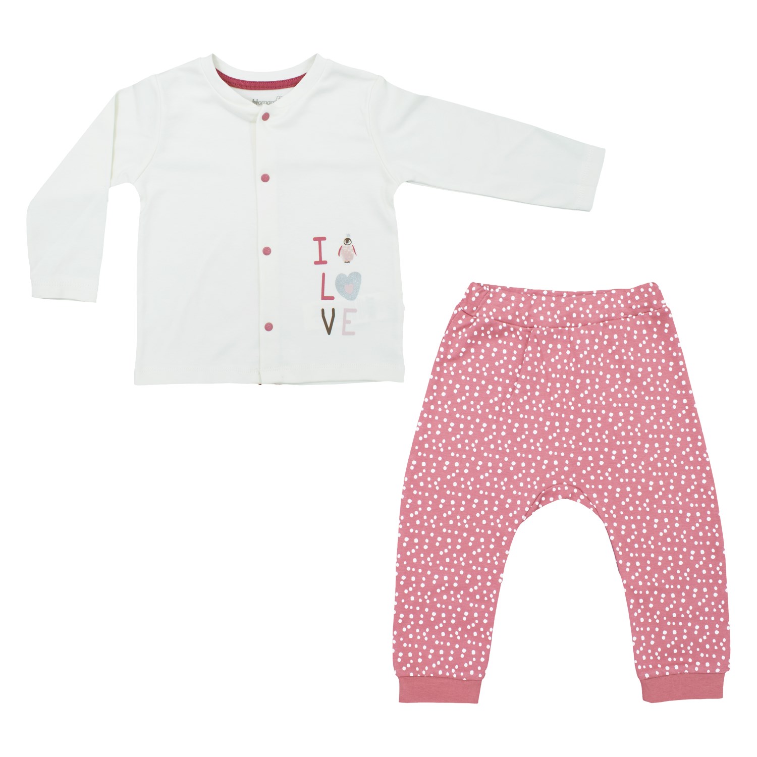 Biorganic Little Love Bebek Pijama Takımı 59718 Rose