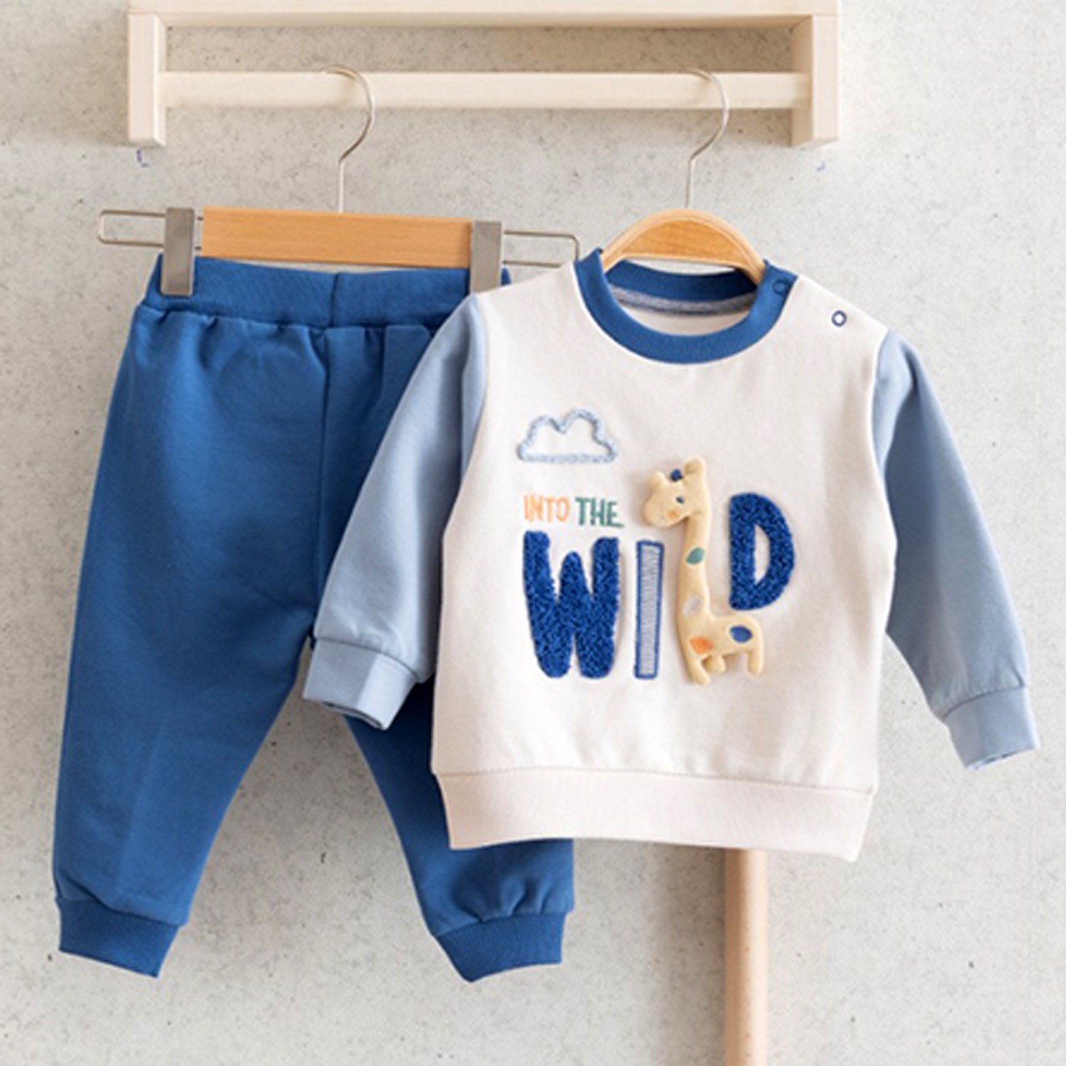 Miomini Baby Jungle 2'li Bebek Takımı 5287 Mavi
