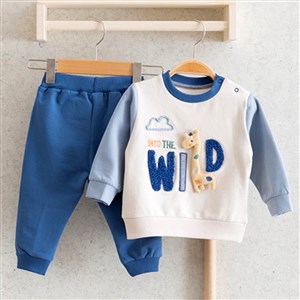 Miomini Baby Jungle 2'li Bebek Takımı 5287 Mavi