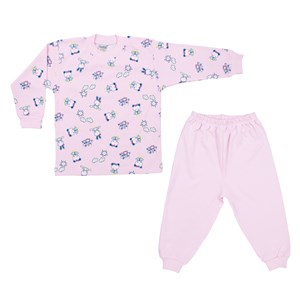 Sebi Bebe Ayılı Kız Bebek Pijama Takımı 2418 Pembe