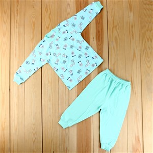 Sebi Bebe Ayılı Kız Bebek Pijama Takımı 2418 Yeşil