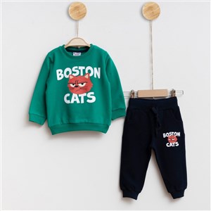 Ny. Polo Boston Cats Baskılı 2'li Takım 3441R Yeşil