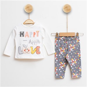 Luminoso Happy Apple Love 2'li Bebek Takımı 400R Krem
