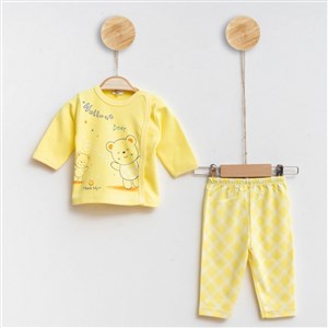 Hoppala Baby Hello 2li Bebek Takımı 1014R Sarı